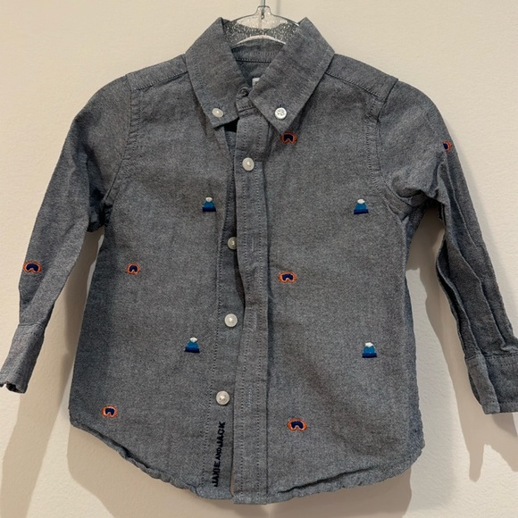 Janie and Jack long sleeve button down 12-18 months - Picture 1 of 2